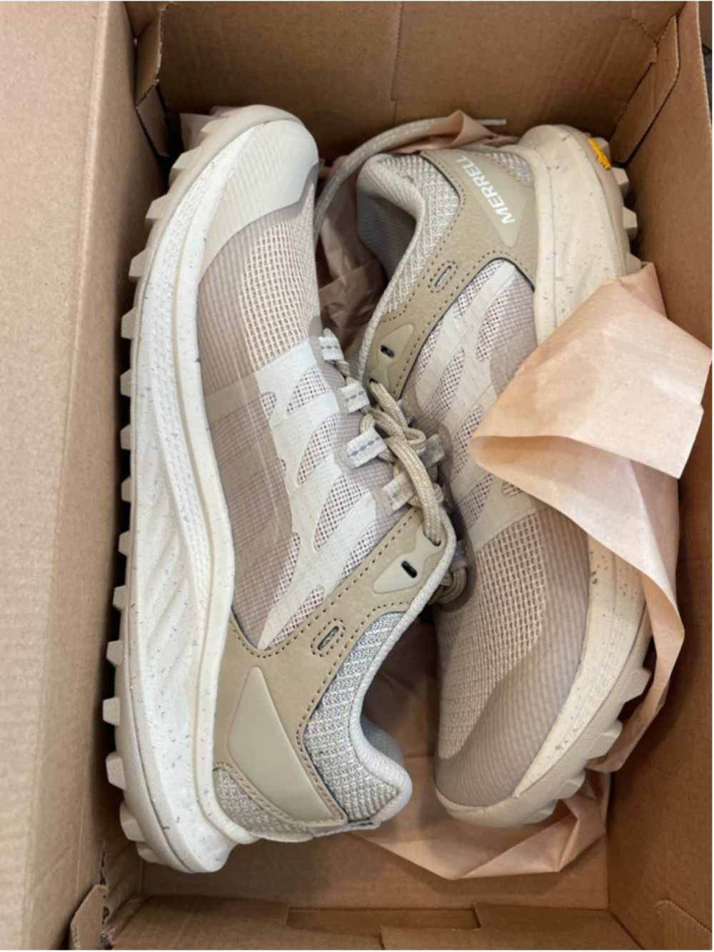 Merrell Antora 3 Womens Trail Running Hiking Shoes Khaki Vibram Size 6.5 - Picture 7 of 8
